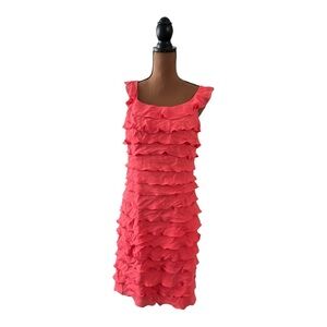 Preworn Silk Ruffled Summer Dress Suzuki Chin Size 10